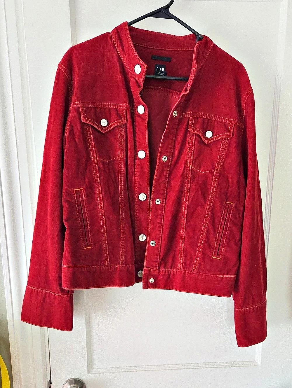 Gap Women's Corduroy Jacket in Red Size Large